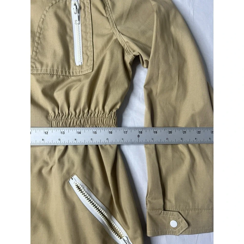 LONDON FOG‎ - Women's Hooded Rain Jacket Khaki Beige - Size 13-14